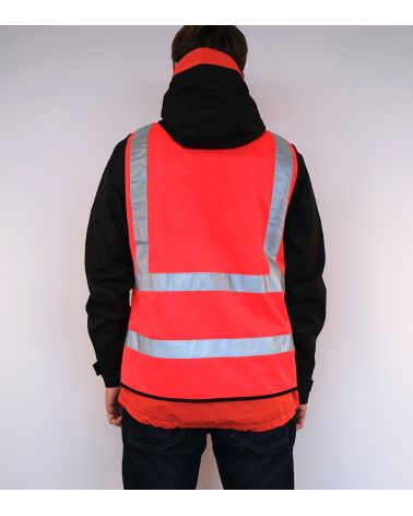 Gilet sans manches avec bandes réfléchissantes. 