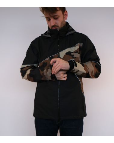 Veste cycliste coupe-vent, respirante et imperméable avec tissu de camouflage