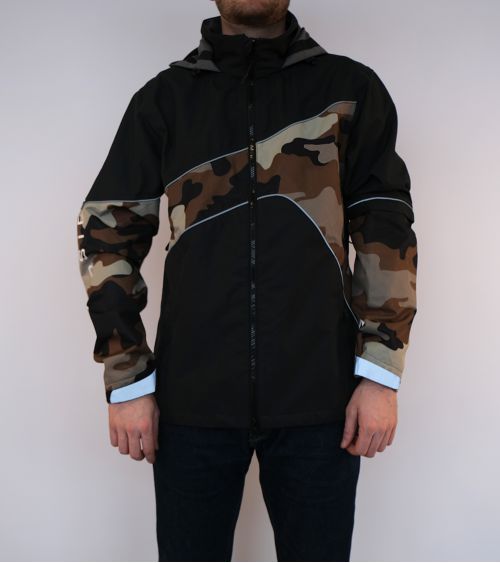 Cycling windproof, breathable, waterproof jacket with camouflage fabric