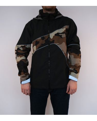 Veste cycliste coupe-vent, respirante et imperméable avec tissu de camouflage